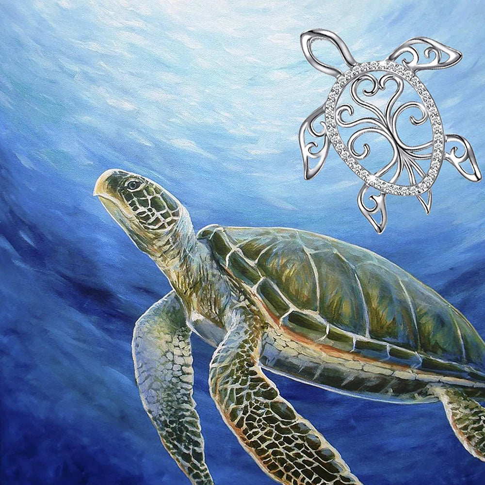 Sterling Silver Sea Turtle Necklace