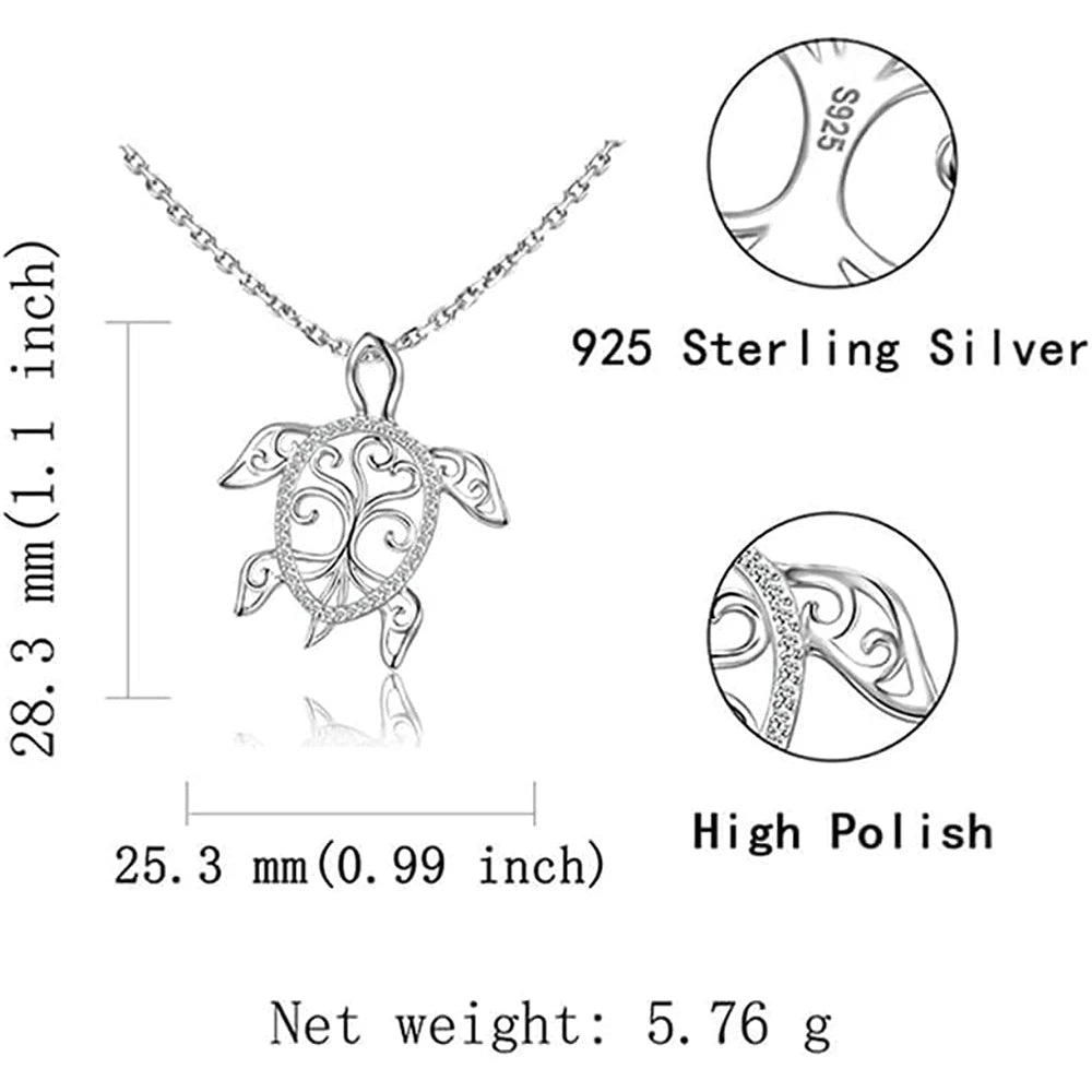 Sterling Silver Sea Turtle Necklace