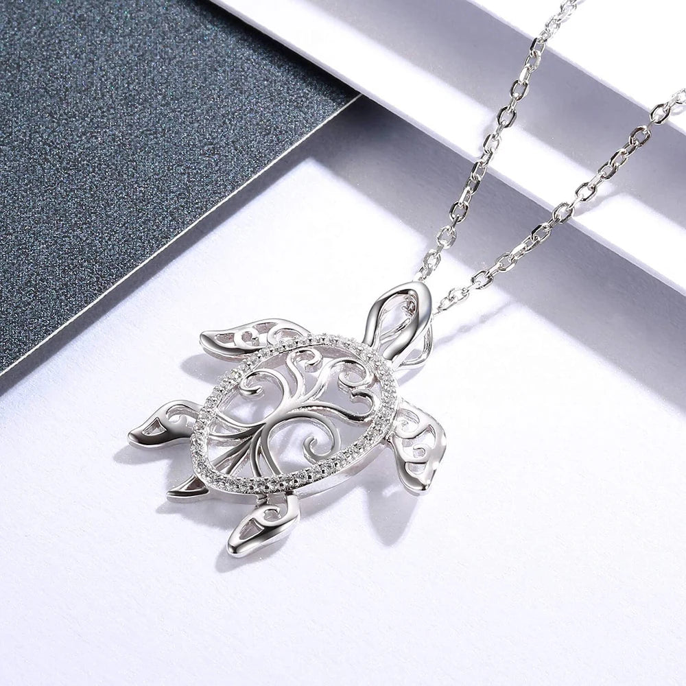 Sterling Silver Sea Turtle Necklace