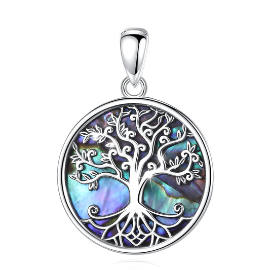 Tree of Life Pendant Necklace Abalone